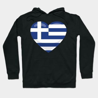 Greece Flag Heart Hoodie